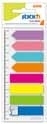 Zakadki indeksujce stick´n, mix 8 kolorw neonowych po 25 karteczek - 45 x 12 mm + 12 cm linijka 