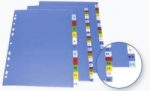Przekadki kolorowe PP z nadrukowanymi indeksami Elba, A - Z