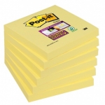 Bloczek samoprzylepny POST-IT® Super Sticky (654-6SSCY-EU), 76x76mm, 1x90 kart., ty