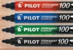 Marker permanentny SCA-100 PILOT, kocwka (o), zielony