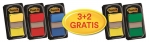 Zakadki indeksujce Post-it® (680-P5), zestaw promocyjny, 25,4x43,2mm, 3x50 + 2x50 GRATIS, mix kolorw