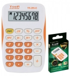 Kalkulator kieszonkowy TOOR 8-pozycyjny biao-pomaraczowy