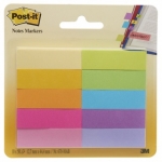 Zakadki indeksujce POST-IT (670-10AB), papier, 12,7x44,4mm, 10x50 kart., mix kolorw