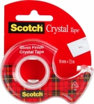 Scotch Taśma Crystal, Taśma na podajniku, 19 mm x 7,5 m