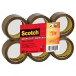 Taśmy pakowe Scotch, Taśma pakowa Scotch, S5066F6 brown, 50 mm x 66 m / akrylowa, brązowa