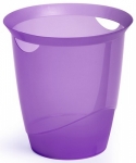 Kosz na mieci Trend DURABLE, fioletowy-przezroczysty, 16 litrw