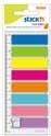 Zakadki indeksujce stick´n, mix 8 kolorw neonowych po 25 karteczek - 45 x 12 mm + 12 cm linijka (zwyke + strzaki)