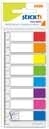 Zakadki indeksujce stick´n, mix 8 kolorw neonowych po 15 karteczek - 45 x 12 mm + 12 cm linijka (kolorowe zakoczenia)