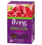 Herbaty zielone Irving, Raspberry Green, 20 kopertek