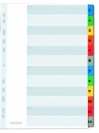 Przekładki kartonowe Mylar z kolorowymi indeksami z nadrukiem Elba, 1 - 12