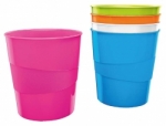Kosz na �mieci Leitz WOW, niebieski metalik, 15 litr�w