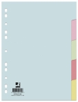 Przekadki Q-CONNECT, karton, A4, 223x297mm, 5 kart, mix kolorw