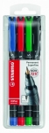 Foliopis STABILO OHPen Universal, komplet 4 kolory, kocwka - S