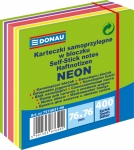 Kostki samoprzylepne neonowo-pastelowe DONAU, zielony - mix / 76 x 76 mm