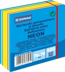 Kostki samoprzylepne neonowo-pastelowe DONAU, niebieski - mix / 76 x 76 mm