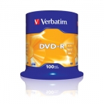 Verbatim DVD-R 16x 4,7GB 100p cake box AZO, matte silver