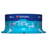 Verbatim CD-R 52x 700MB 25p cake box AZO Crystal