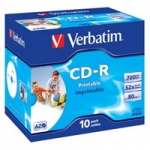 Verbatim CD-R 52x 700MB 10szt SuperAzo Wid e Printable