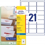 Etykiety adresowe biae Avery Zweckform; A4, 25 ark./op., 63,5 x 38,1 mm