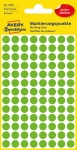 Usuwalne, kolorowe kka do zaznaczania Avery Zweckform; 416 etyk./op., ø8 mm, zielone