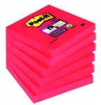 Kolorowe karteczki samoprzylepne Post-it Super Sticky, Karteczki czerwone, 76 x 76 mm