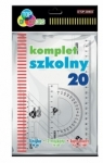 Komplety szkolne TOP 2000, linijka 20 cm + 2 ekierki + ktomierz
