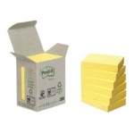 Karteczki samoprz. Post-it® (653-1B) ekologiczne 38x51mm 6x100 kart żółte