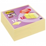 Karteczki samoprz. POST-IT® Super Sticky76x76mm 12+12x90 kart.te