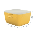 Pojemnik z szufladami Leitz Cosy, żółty 53570019 