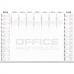 Podkładka na biurko OFFICE PRODUCTS, planer 2022/2023, biuwar 594x420mm A2 ,52k., biała
