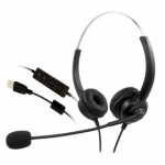 Słuchawki MEDIARANGE, z mikrofonem i panelem sterowania, czarny