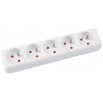 Przed�u�acz OFFICE PRODUCTS, 5 gniazd, 5m, z uziemieniem, bia�y