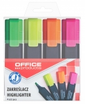 Zakreślacz fluorescencyjny OFFICE PRODUCTS 1-5mm 4szt. mix kolorów