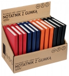 Notatnik z gumk A6, 80 kartek, kratka MIX GRAND