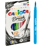 Pisaki z pędzelkiem Carioca BRUSH TIP 10 kolorów