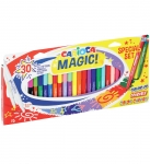 Pisaki Magic CARIOCA 30 szt. zmieniajce kolor, wymazywalne, fluo