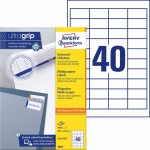 Trwae etykiety uniwersalne Avery Zweckform A4, 100 ark./op., 48,5 x 25,4 mm, biae 3657