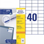 Trwae etykiety uniwersalne Avery Zweckform A4, 100 ark./op., 52,5 x 29,7 mm, biae