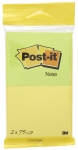 Karteczki samoprzylepne POST-IT (6720-YG),76x63,5mm, 2x75 kart., zawieszka, to-zielone