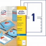 Wkadki do pudeek CD Avery Zweckform A4, 25 ark./op., 151 x 118 mm, biae