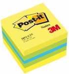 Mini Kostka samoprzylepna POST-IT® (2051L), 51x51mm, 1x400 kart., cytrynowa