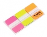Zakładki indeksujące Post-it Silne, Silne, 3 kolory (różowe/zielone/pomarańczowe), 25 x 38 mm