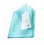 Folder A4 Leitz CombiFile, 20 kartek, niebieski przezroczysty