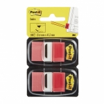 Zakadki indeksujce POST-IT (680-R2EU), PP, 25,4x43,2mm, 2x50 kart., czerwone